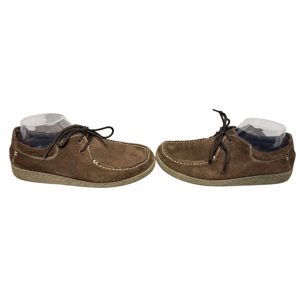 Yellow Box Brown Suede Leather Lace Up Moccasin Shoes Size 9